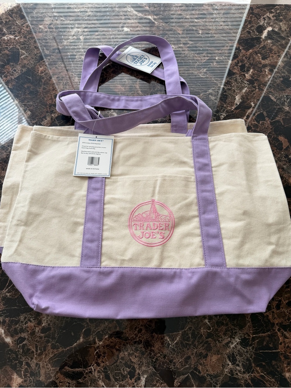 Limited Edition Trader Joe’s Large Canvas Tote Bag NWT